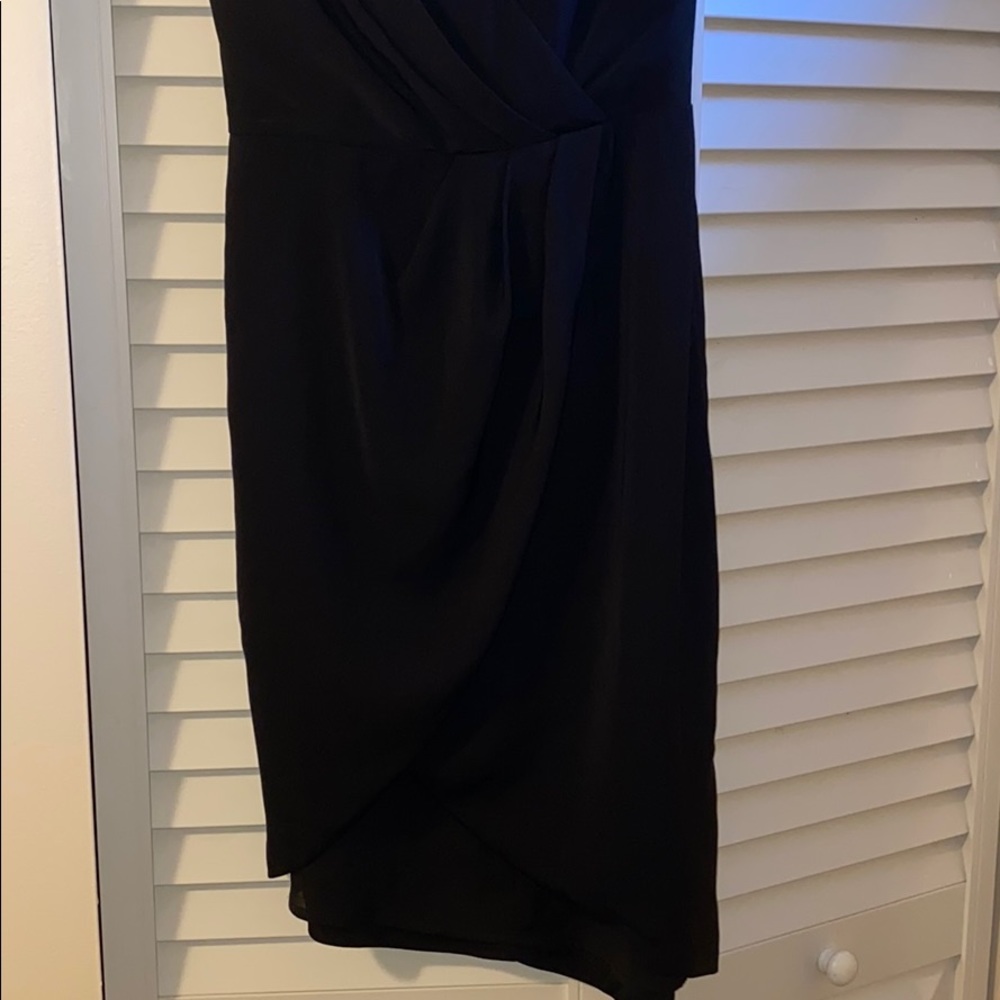 Black strapless asymmetrical dress - Picture 4 of 8